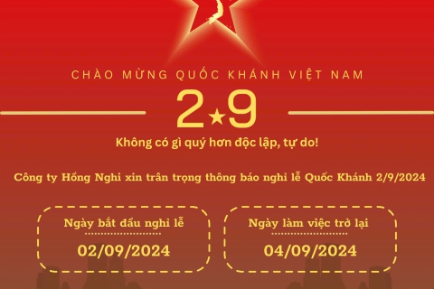 THÔNG BÁO LỊCH NGHỈ LỄ 2/9