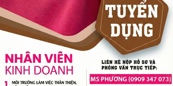 TUYỂN DỤNG NHÂN VIÊN KINH DOANH