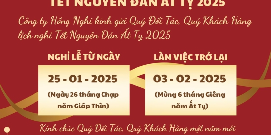 LỊCH NGHỈ TẾT NGUYÊN ĐÁN 2025